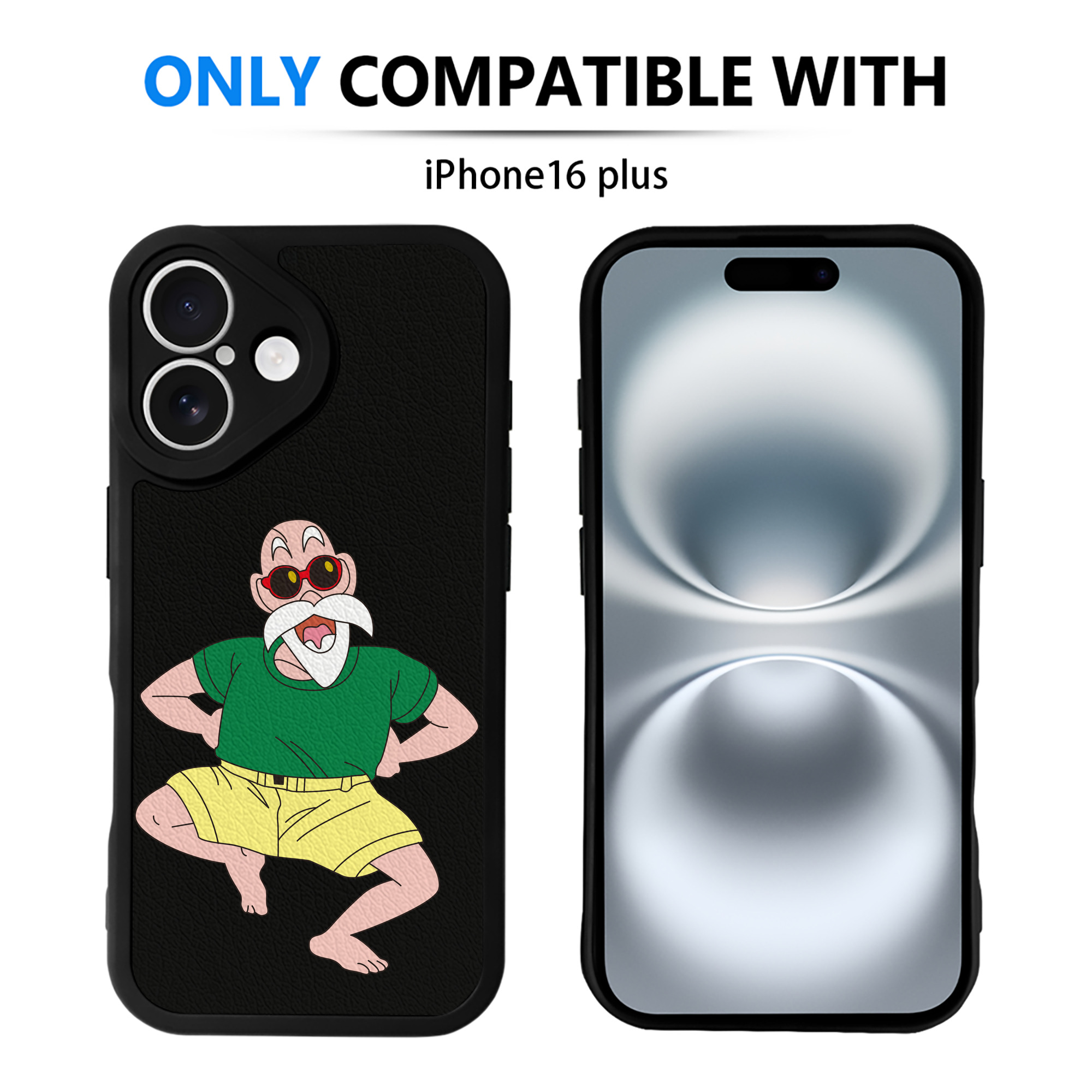 （画像用） ドラゴンボール 亀仙人（かめせんにん） DRAGON BALL Master Roshi Kame Sennin 【iPhone 16シリーズ対応】シリコンスマホケース（レザー調） 材質：シリコン
